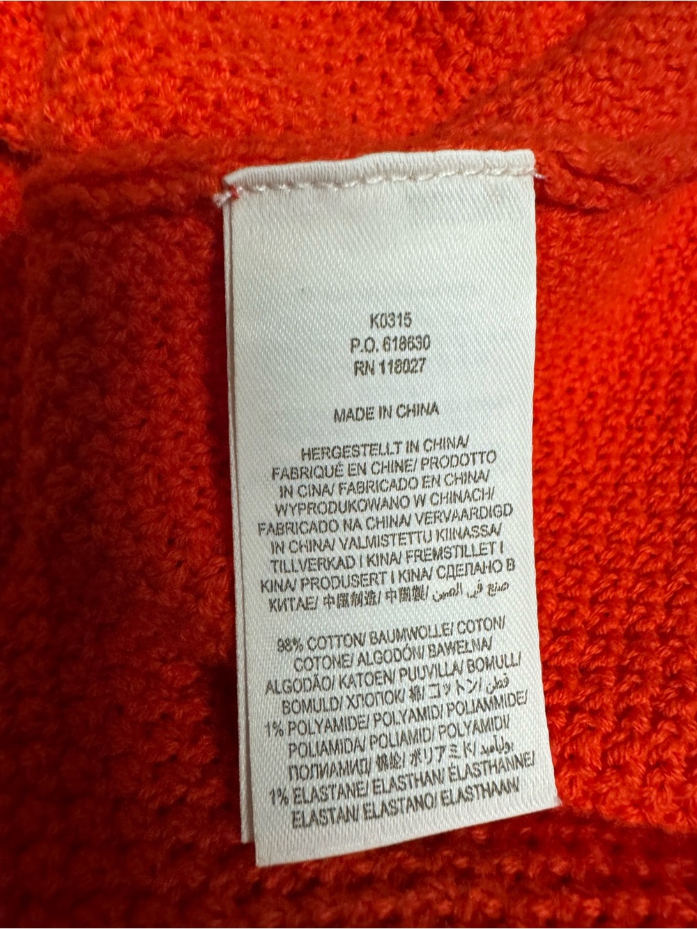 Boden Bright orange  Crewneck Sweater with Decorative Shoulder Buttons - Picture 7 of 9